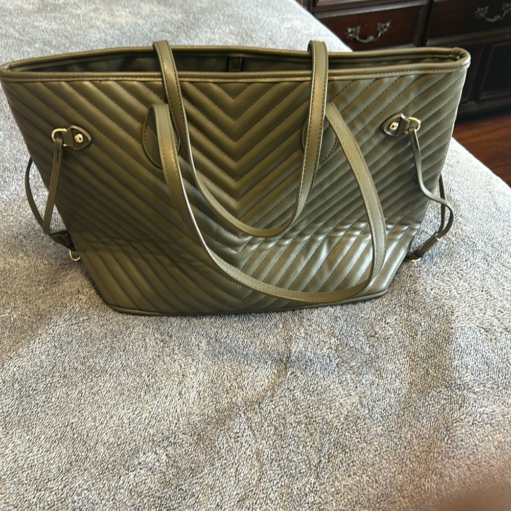 Olive green tote